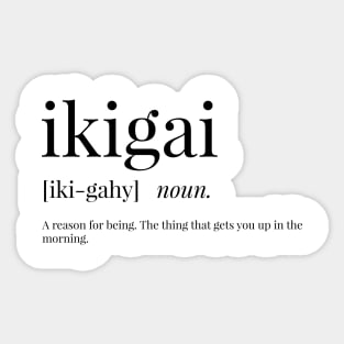 Ikigai Definition Sticker